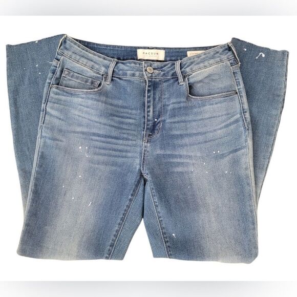 PacSun Denim - PacSun vintage paint splotch mid rise skinny jeans s27